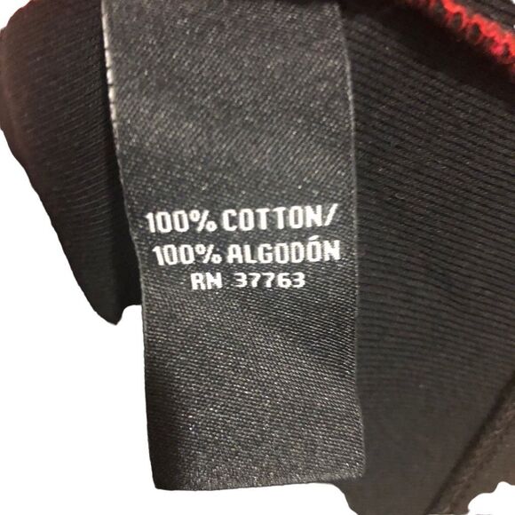 Rafaela Petite Size M Crew Neck Red Black Striped Shimmery Holiday Sweater - Picture 12 of 13